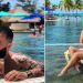 Marina publikon foto me Getin nga pushimet në Barbados