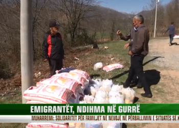 Klos. Biznesmeni Muharremi në ndihmë të të varfërve në fshatin Gurrë
