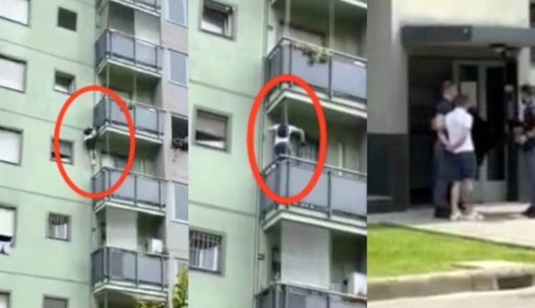 Arrestohet hajduti shqiptar ne Itali,filmohet duke u ngjitur ne ballkon.