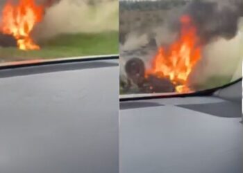 VIDEO/ Aksident i frikshëm në Belsh, makina shpërthen në flakë, plagosen nëna me fëmijët binjakë